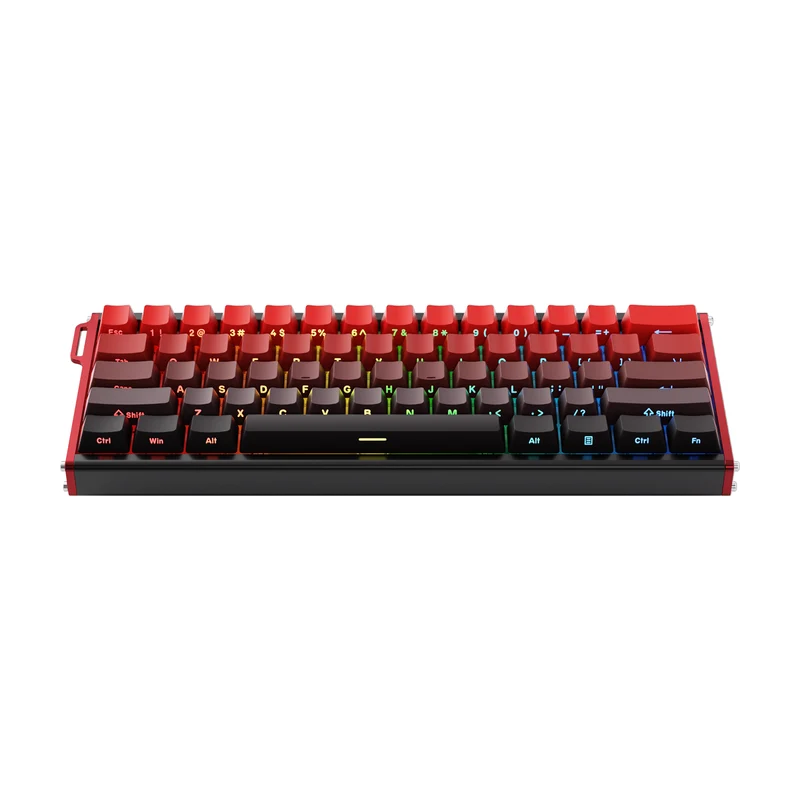 Ajazz ALUX60 RGB Wired 61-Keys Aluminum CNC Case Hot-Swappable Mechanical Keyboard (Gradient Side Engraving Lucky Strike) (Ketai Newcomer Magnetic Switch)