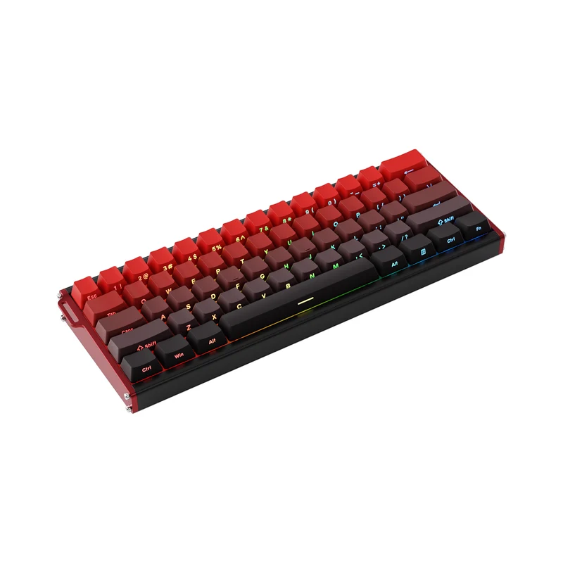 Ajazz ALUX60 RGB Wired 61-Keys Aluminum CNC Case Hot-Swappable Mechanical Keyboard (Gradient Side Engraving Lucky Strike) (Ketai Newcomer Magnetic Switch)