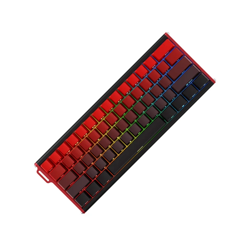 Ajazz ALUX60 RGB Wired 61-Keys Aluminum CNC Case Hot-Swappable Mechanical Keyboard (Gradient Side Engraving Lucky Strike) (Ketai Newcomer Magnetic Switch)