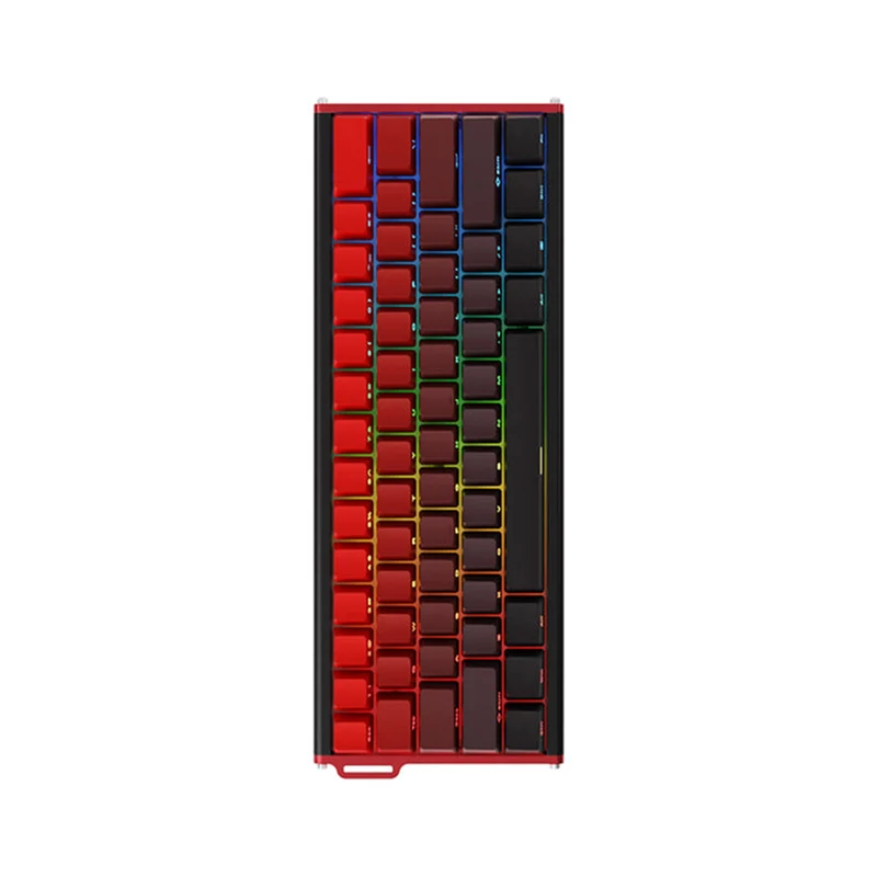 Ajazz ALUX60 RGB Wired 61-Keys Aluminum CNC Case Hot-Swappable Mechanical Keyboard (Gradient Side Engraving Lucky Strike) (Ketai Newcomer Magnetic Switch)