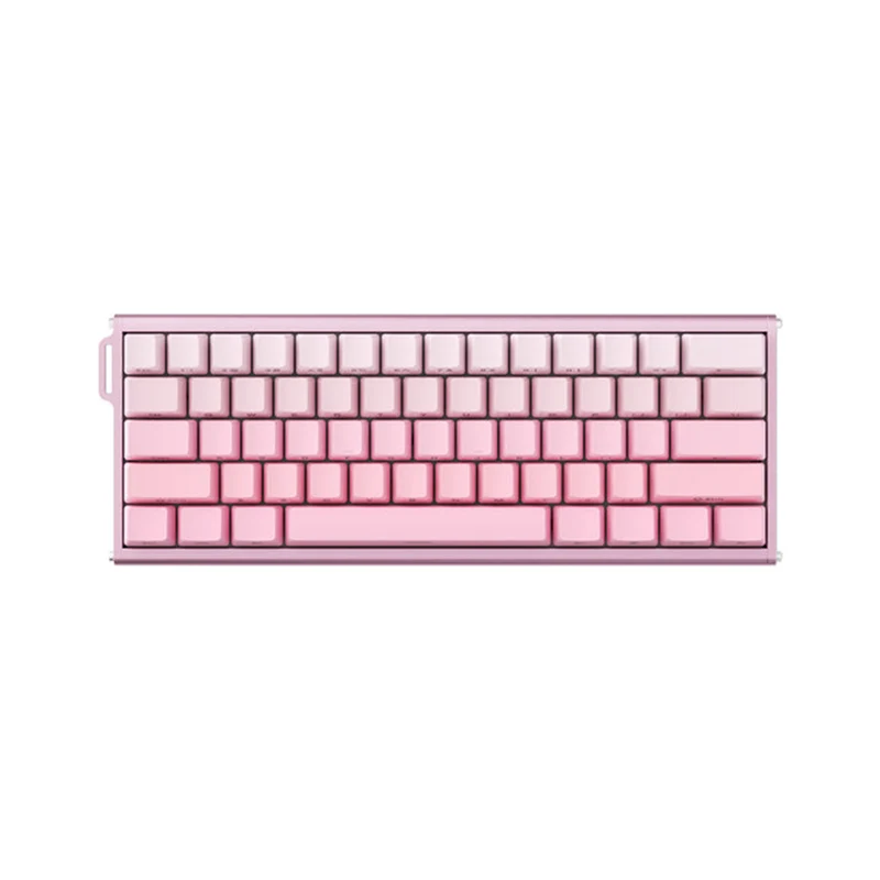 Ajazz ALUX60 Wired 61-Keys Aluminum CNC Case Hot-Swappable Mechanical Keyboard (Gradient Pink) (Magnetic Grain Switch)