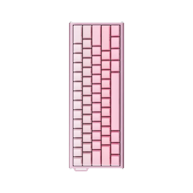 Ajazz ALUX60 Wired 61-Keys Aluminum CNC Case Hot-Swappable Mechanical Keyboard (Gradient Pink) (Magnetic Grain Switch)