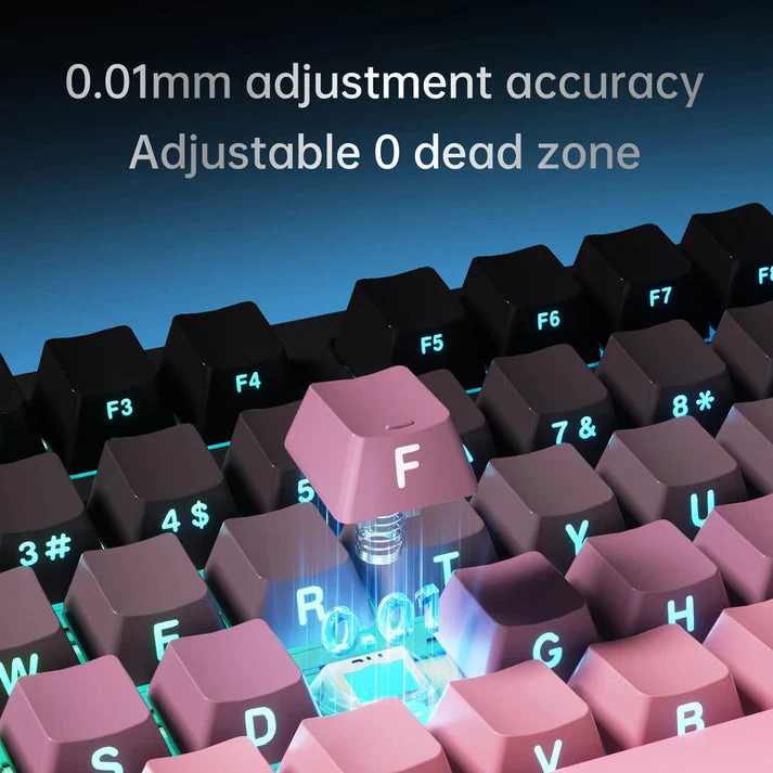 Ajazz AK980 Max RGB Wired 98-Keys Gasket-Mounted Hot-Swappable Mechanical Keyboard (Black) (Magnetic Grain Switch)