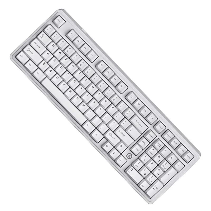 Ajazz AK980 Max RGB Wired 98-Keys Gasket-Mounted Hot-Swappable Mechanical Keyboard (White) (Magnetic Grain Switch)