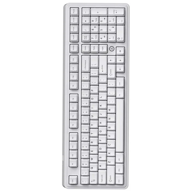 Ajazz AK980 Max RGB Wired 98-Keys Gasket-Mounted Hot-Swappable Mechanical Keyboard (White) (Magnetic Grain Switch)