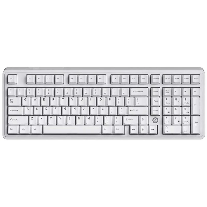 Ajazz AK980 Max RGB Wired 98-Keys Gasket-Mounted Hot-Swappable Mechanical Keyboard (White) (Magnetic Grain Switch)