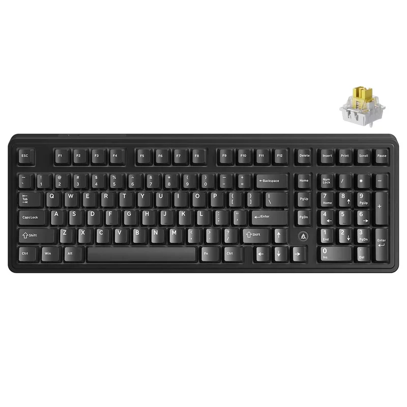 Ajazz AK980 Max RGB Wired 98-Keys Gasket-Mounted Hot-Swappable Mechanical Keyboard (Black) (Magnetic Grain Switch)