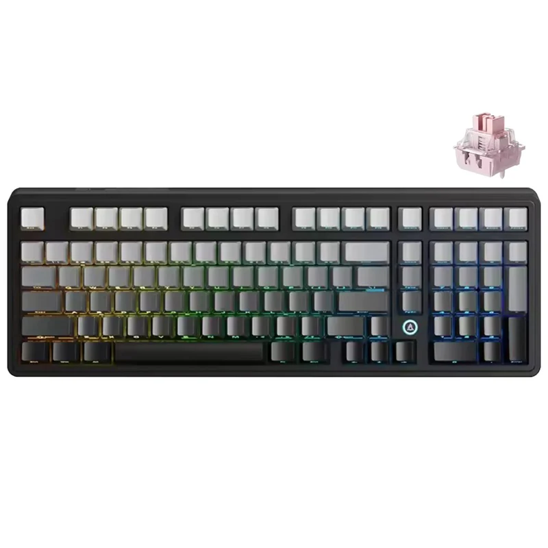 Ajazz AK980 Max RGB Wired 98-Keys Gasket-Mounted Hot-Swappable Mechanical Keyboard (Gradient Black/Grey) (Magnetic Powder Shaft Switch)