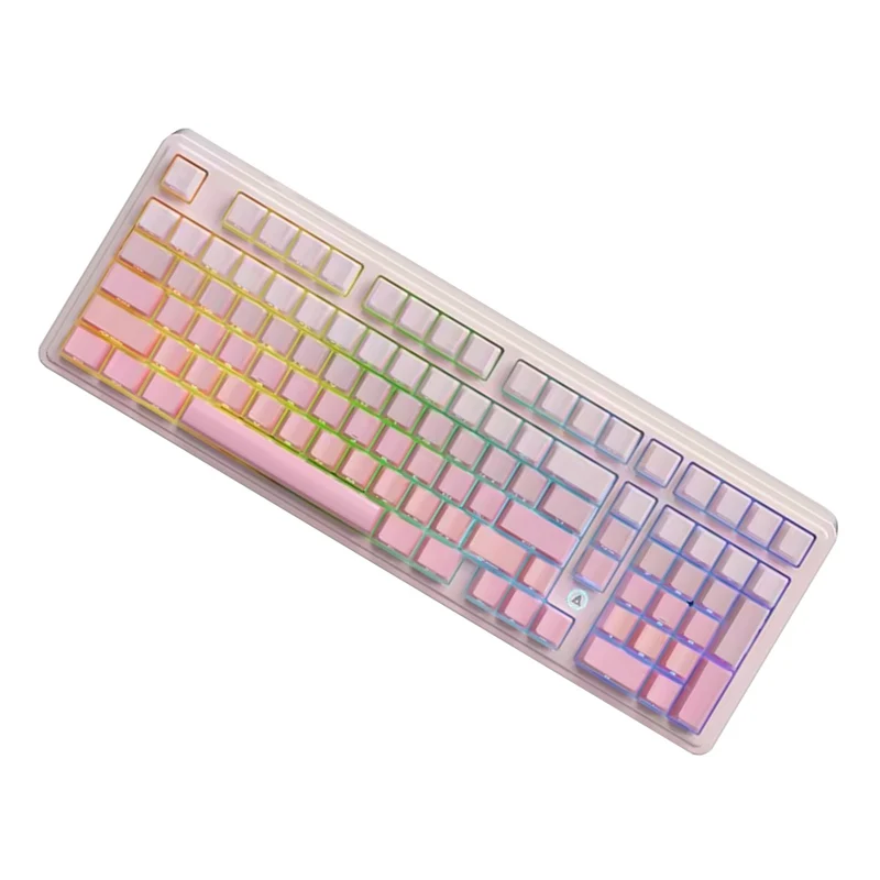 Ajazz AK980 Max RGB Wired 98-Keys Gasket-Mounted Hot-Swappable Mechanical Keyboard (Gradient Cat Ear Powder) (Magnetic Powder Shaft Switch)