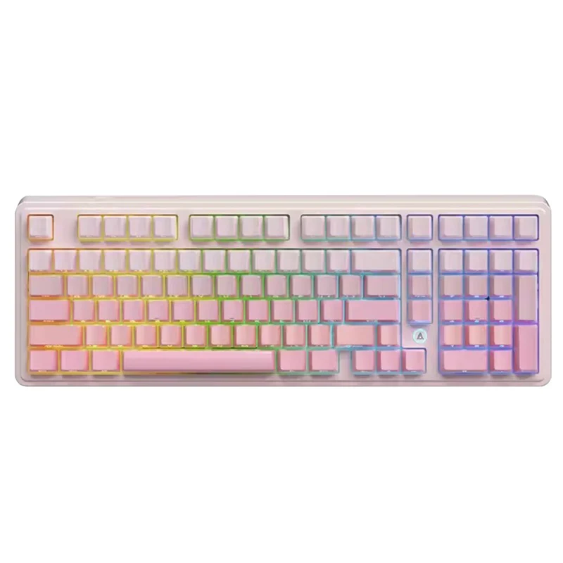 Ajazz AK980 Max RGB Wired 98-Keys Gasket-Mounted Hot-Swappable Mechanical Keyboard (Gradient Cat Ear Powder) (Magnetic Powder Shaft Switch)