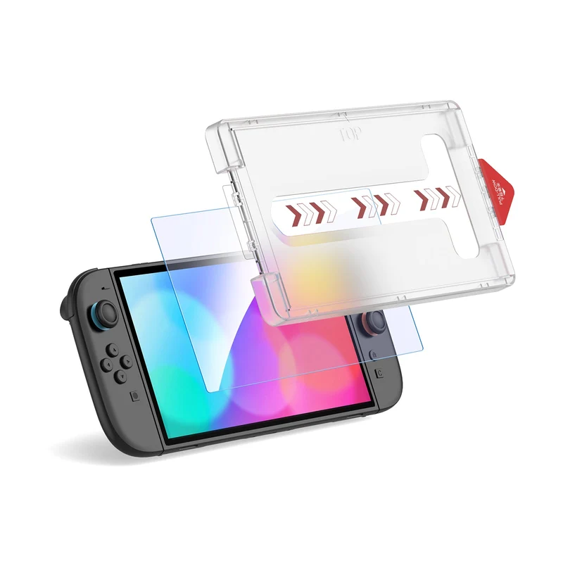 IINE High Transparency Tempered Glass 2-Pack with Dust-Removal Box for Nintendo Switch 2 (L1136)