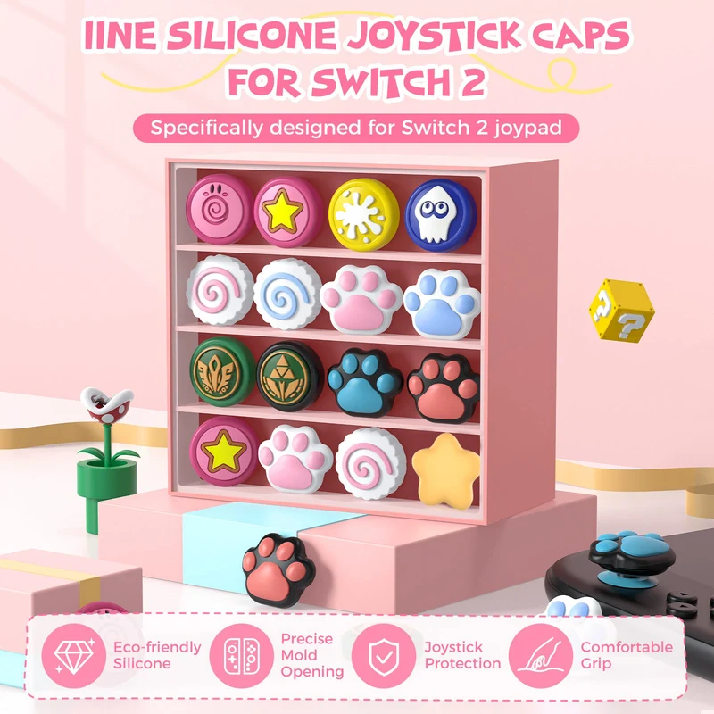 IINE Star-Shaped Joystick Caps for Nintendo Switch 2 (Yellow) (L1159)