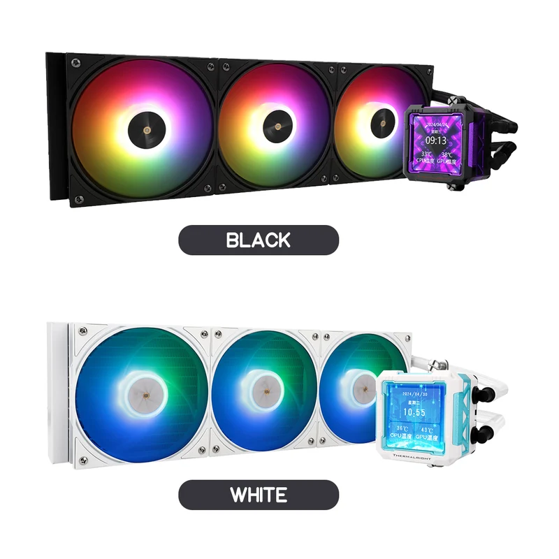 Thermalright Frozen Warframe Pro 360 ARGB AIO CPU Liquid Cooler (Black, White)