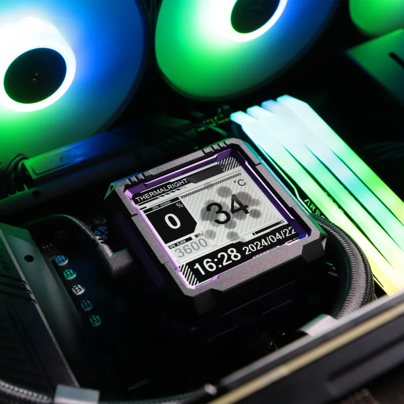 Thermalright Frozen Warframe Pro 360 ARGB AIO CPU Liquid Cooler (Black, White)