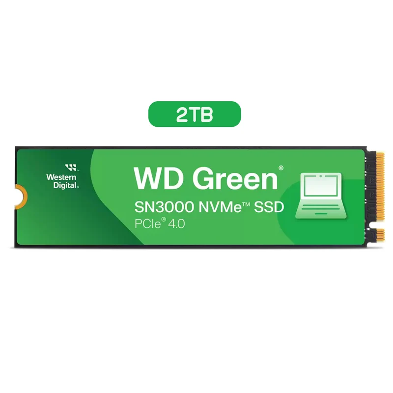 WD Green SN3000 2TB NVMe PCIe Gen 4.0 M.2 2280 Up to 5,000MB/s Read Internal SSD (WDS200T4G0E-00CPS0)