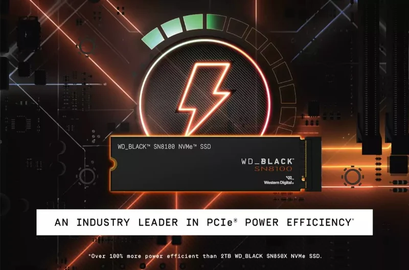 WD BLACK SN8100 NVMe PCIe Gen5 x4 M.2 2280 14900MB/s Read Speed Internal Gaming SSD - Without Heatsink (1TB, 2TB, 4TB)