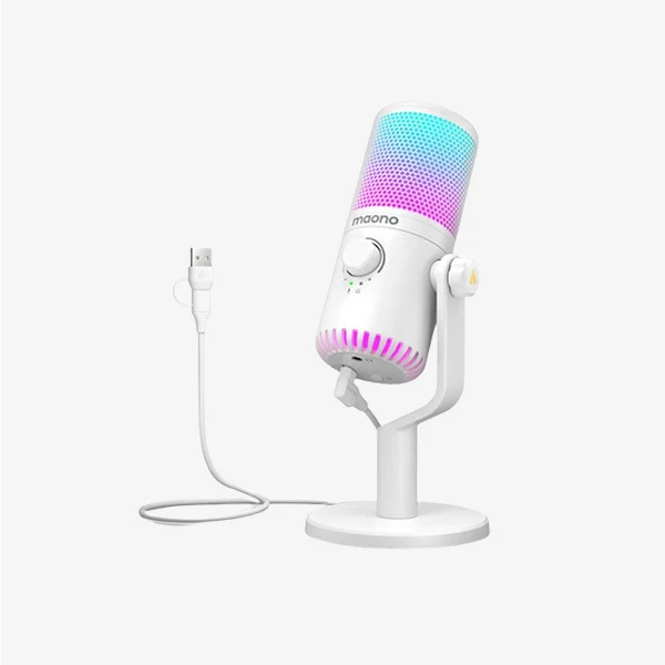 Maono DM30 RGB USB Condenser Microphone (Black, White, Pink, Purple)
