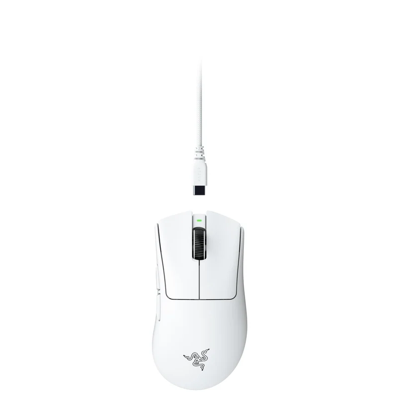 Razer DeathAdder V4 Pro Ultra-Lightweight Wireless Ergonomic Esports Mouse (Black, White)