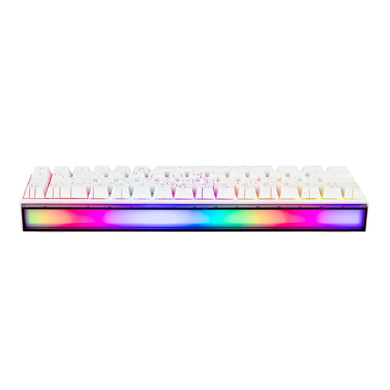 Nacodex x Ajazz NK68 Mixed Light Wired 68-Key Hot-Swappable Mechanical Keyboard (White Contour) (Red Switch)