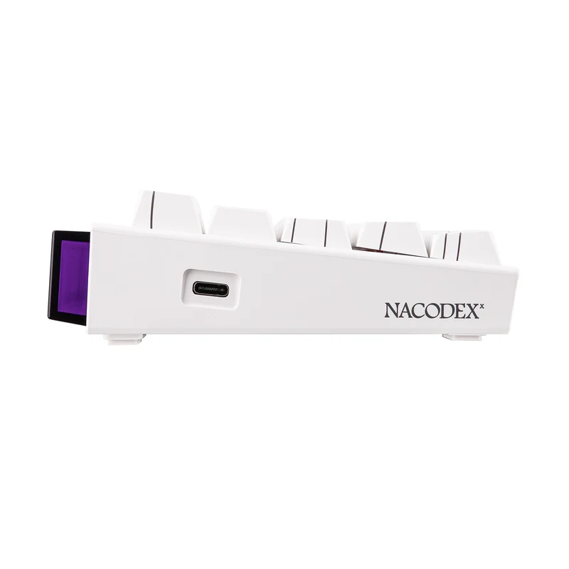 Nacodex x Ajazz NK68 Mixed Light Wired 68-Key Hot-Swappable Mechanical Keyboard (White Contour) (Red Switch)