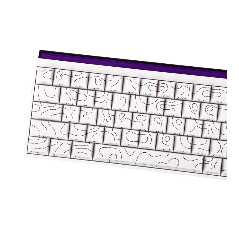 Nacodex x Ajazz NK68 Mixed Light Wired 68-Key Hot-Swappable Mechanical Keyboard (White Contour) (Red Switch)