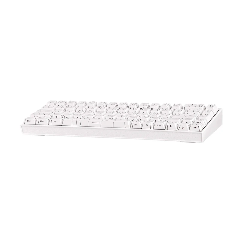 Nacodex x Ajazz NK68 Mixed Light Wired 68-Key Hot-Swappable Mechanical Keyboard (White Contour) (Red Switch)