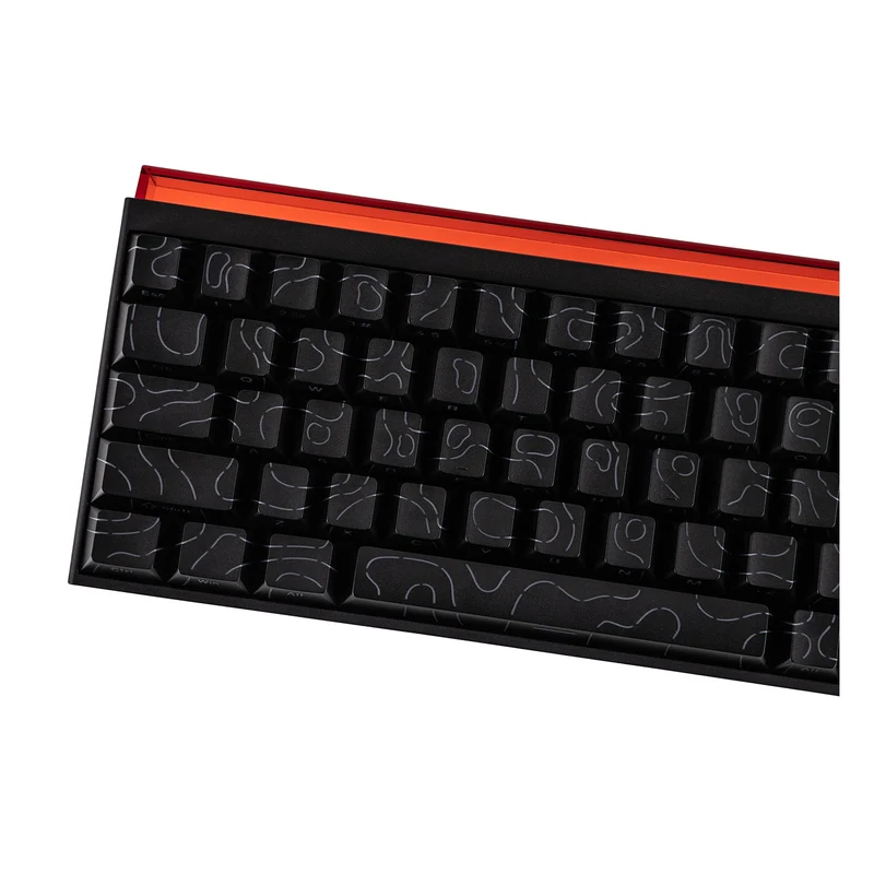 Nacodex x Ajazz NK68 Mixed Light Wired 68-Key Hot-Swappable Mechanical Keyboard (Black Contour) (Red Switch)