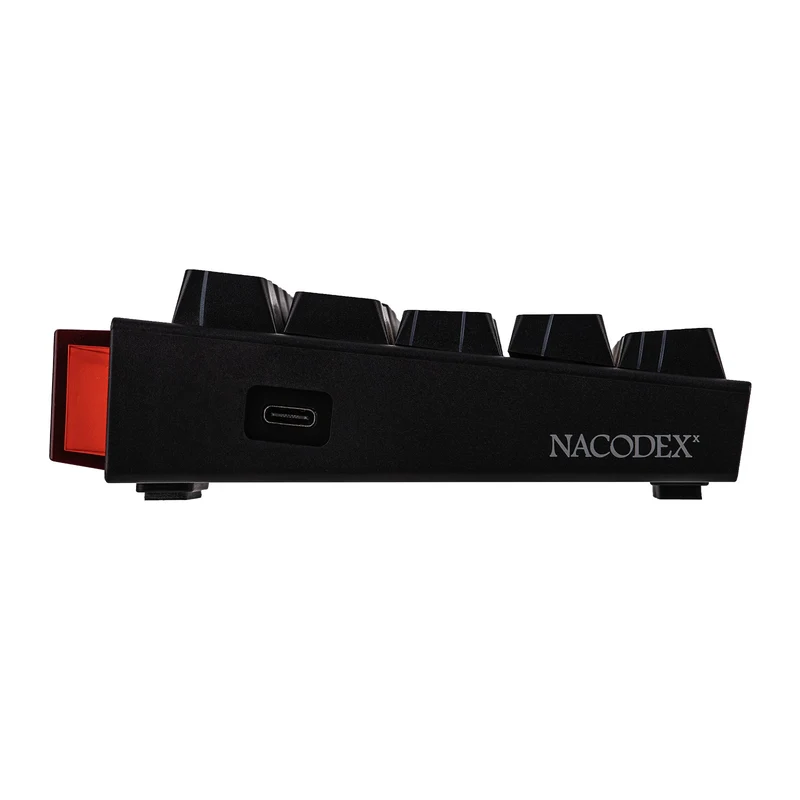 Nacodex x Ajazz NK68 Mixed Light Wired 68-Key Hot-Swappable Mechanical Keyboard (Black Contour) (Red Switch)
