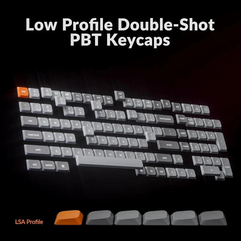 Keychron K17 Max QMK RGB Backlight Hot-Swappable Wireless Custom Mechanical Keyboard (Low Profile Gateron Mechanical Blue Switch) (K17M-H2)
