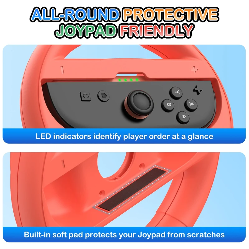 PMW Steering Wheel for Nintendo Switch 2 / Nintendo Switch (Blue/Orange) (L1143)