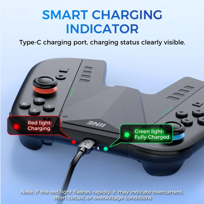 IINE Charging Grip with Battery for Nintendo Switch 2 (Black) (L1099)