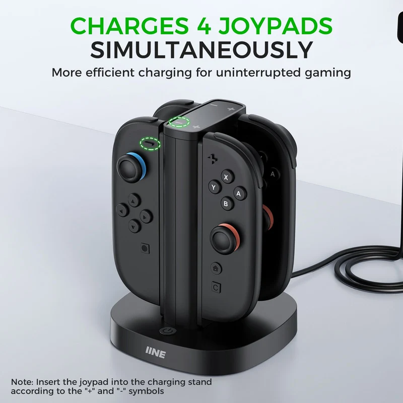 IINE 4-in-1 Classic Charging Dock for Nintendo Switch 2 (Black) (L1103)