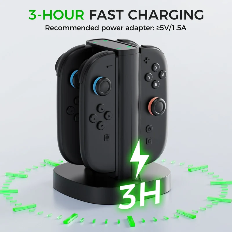 IINE 4-in-1 Classic Charging Dock for Nintendo Switch 2 (Black) (L1103)