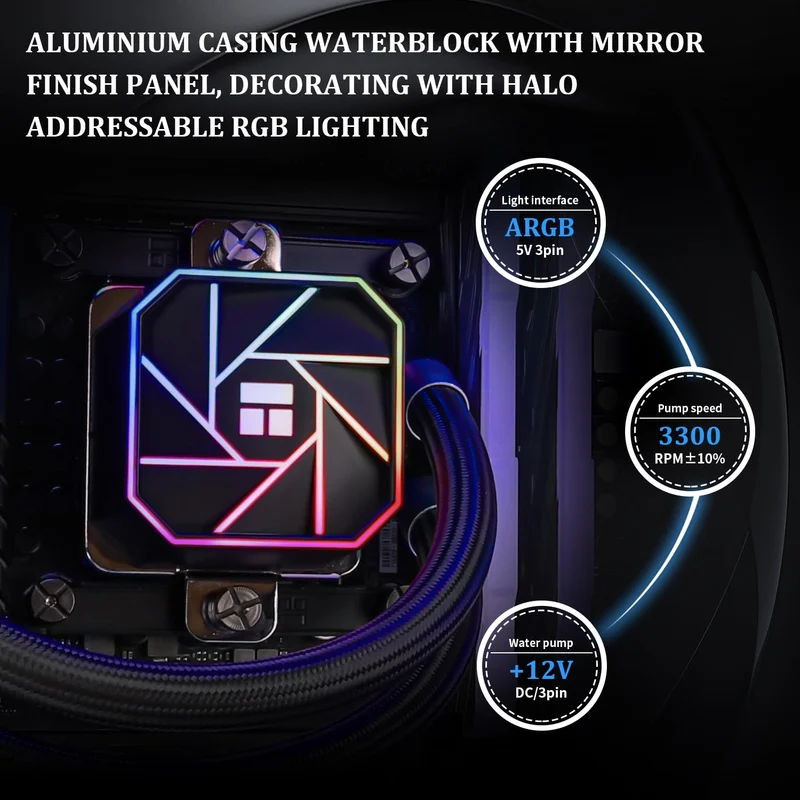 Thermalright Aqua Elite 240 ARGB V3 AIO CPU Liquid Cooler (Black, White)