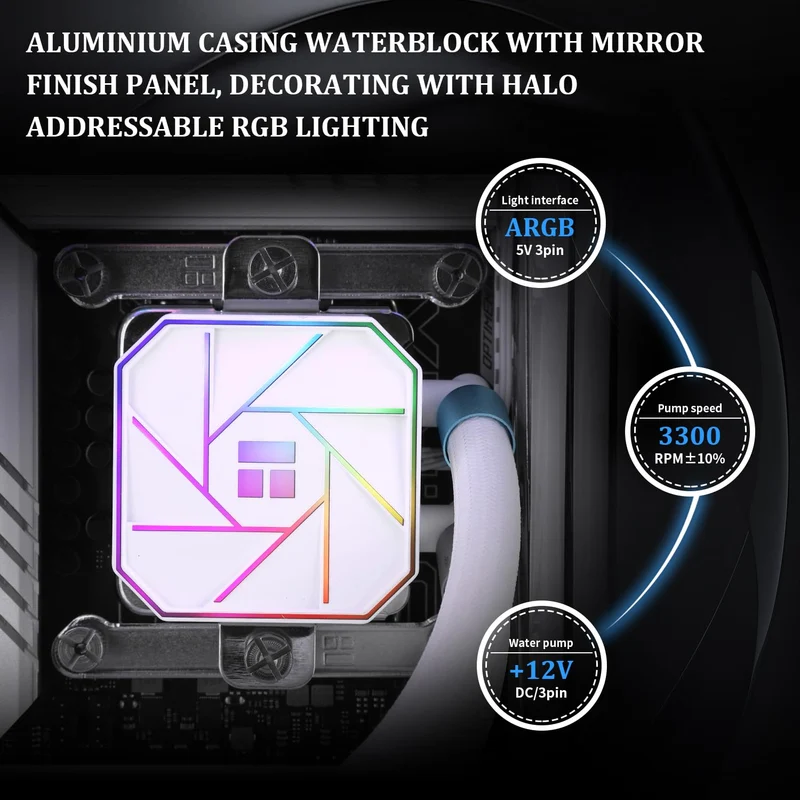 Thermalright Aqua Elite 240 ARGB V3 AIO CPU Liquid Cooler (Black, White)