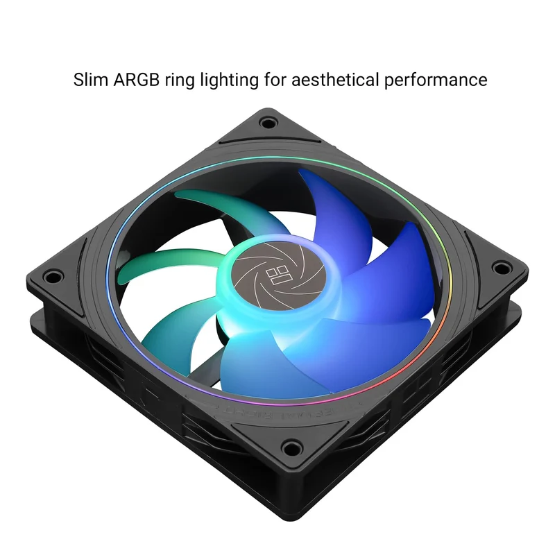 Thermalright TL-S12-S Silent 120mm PWM Hybrid ARGB Effect Case Fan (Black, White) (3-Pack)