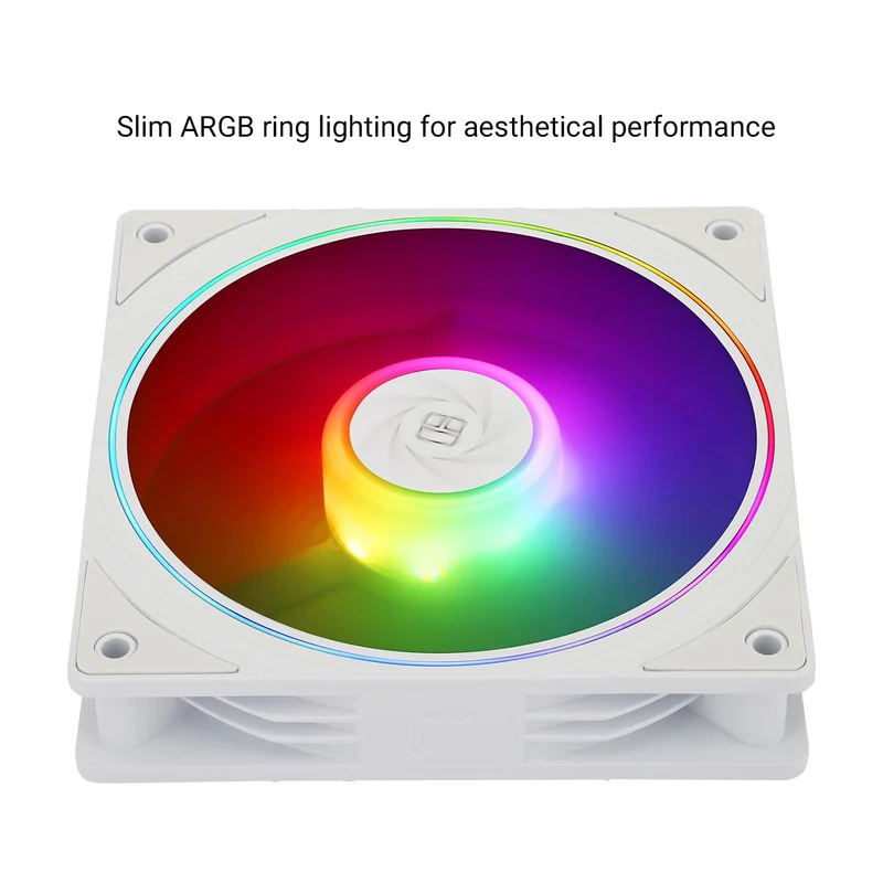 Thermalright TL-S12-S Silent 120mm PWM Hybrid ARGB Effect Case Fan (Black, White) (3-Pack)