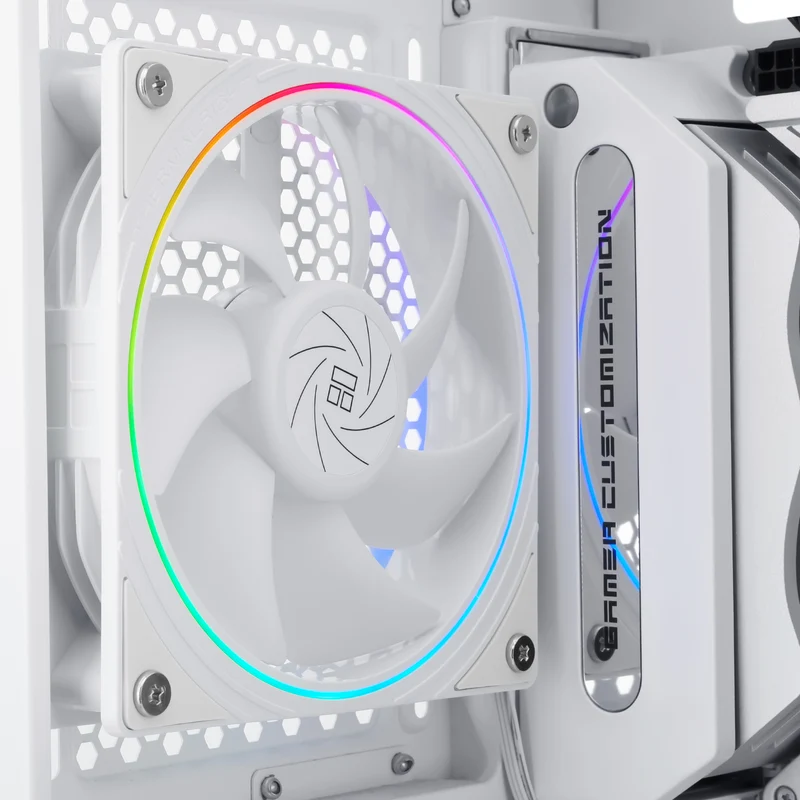 Thermalright TL-S12 120mm PWM ARGB Light Ring Case Fan (Black, White)
