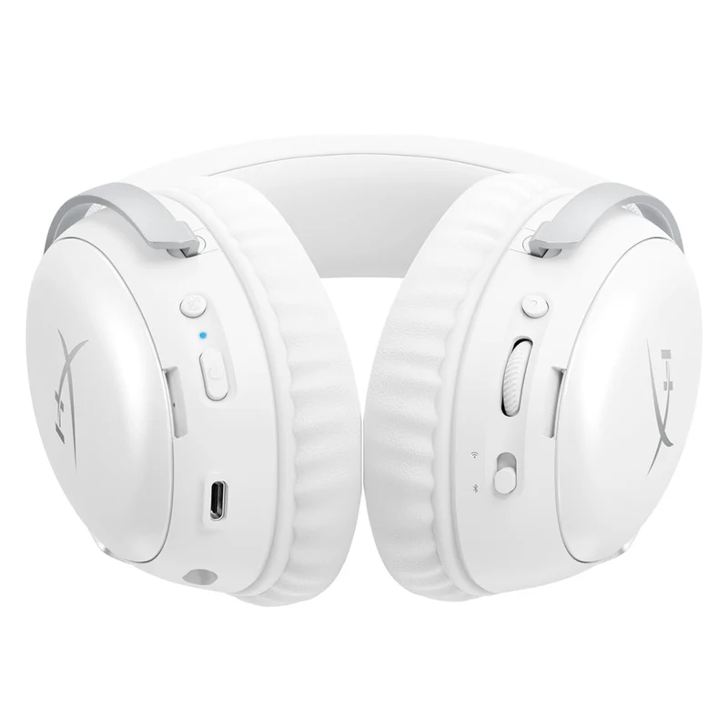 HyperX Cloud III S Wireless Gaming Headset for PC/PS5/PS4/N-Switch/Mobile (White) (AX6G1AA)