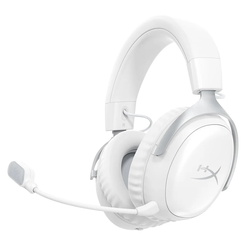 HyperX Cloud III S Wireless Gaming Headset for PC/PS5/PS4/N-Switch/Mobile (White) (AX6G1AA)