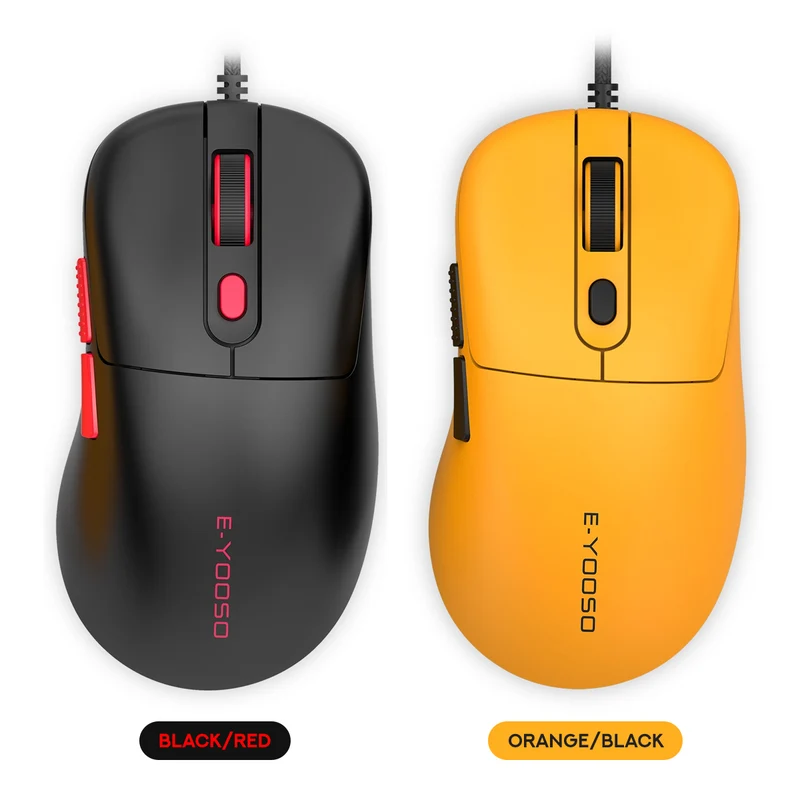 E-Yooso X-51 Wired Gaming Mouse (Black/Red, Orange/Black)