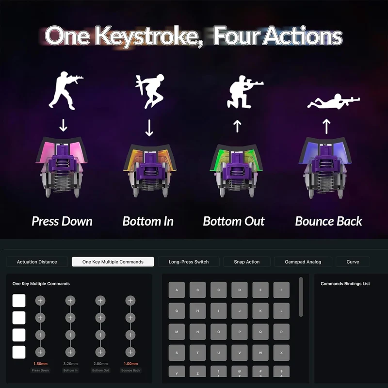 Keychron Q6 HE QMK Fully Assembled Knob RGB Full Size Wireless Custom Keyboard - Carbon Black (Gateron Double-Rail Magnetic Nebula Switch) (Q6H-M1)