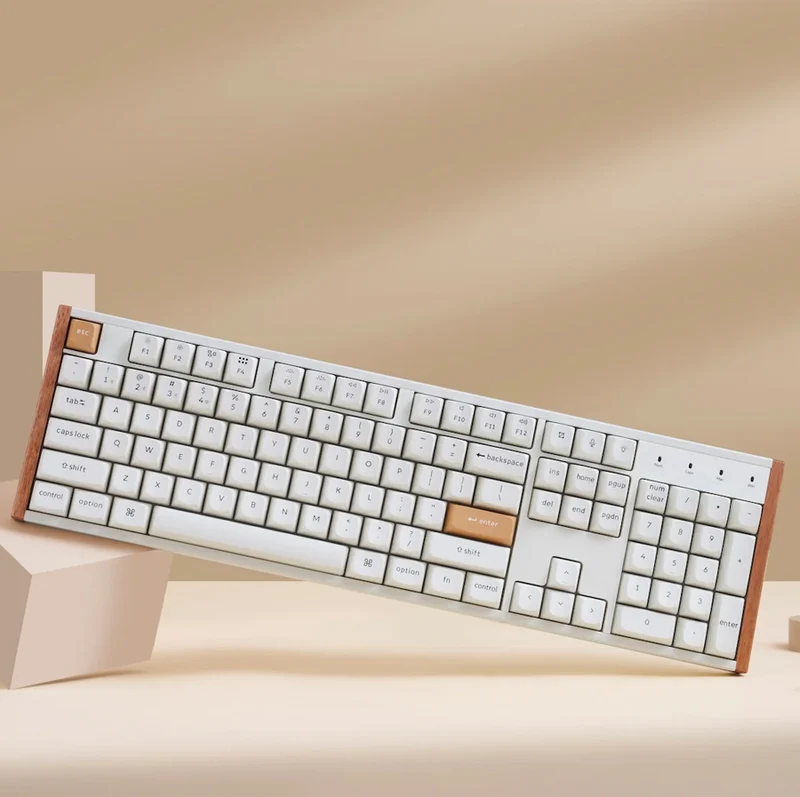 Keychron K10 HE Special Ed. Full Size Wireless Magnetic Switch Custom Keyboard - White (Gateron Double-Rail Magnetic Nebula Switch) (K10H-Q1)