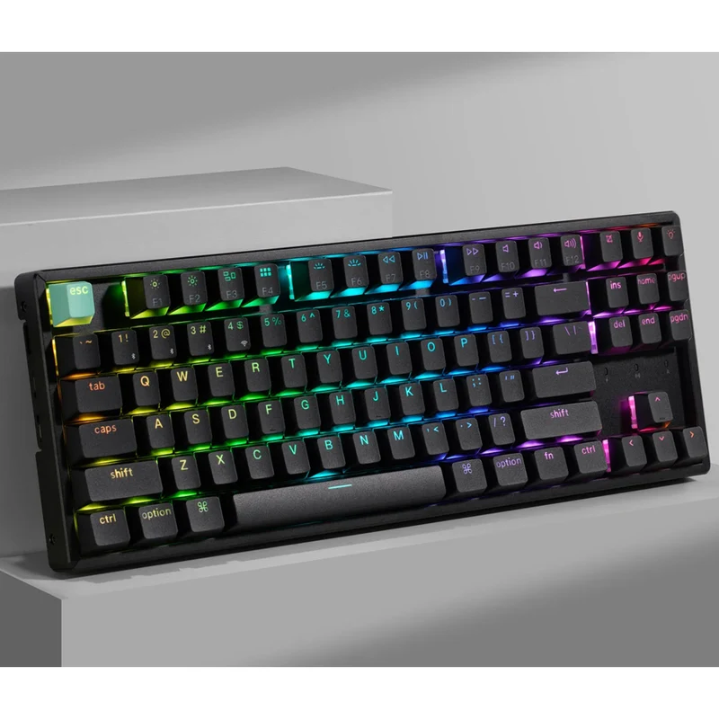 Keychron K8 HE Standard Version TKL Wireless Magnetic Switch Custom Keyboard - Black (Gateron Double-Rail Magnetic Nebula Switch) (K8H-J1)