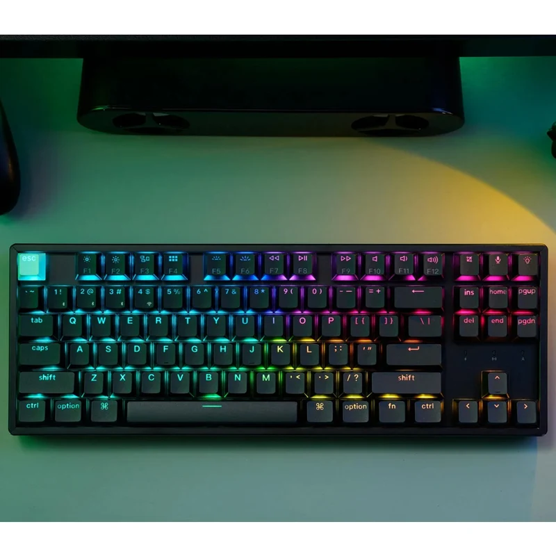 Keychron K8 HE Standard Version TKL Wireless Magnetic Switch Custom Keyboard - Black (Gateron Double-Rail Magnetic Nebula Switch) (K8H-J1)