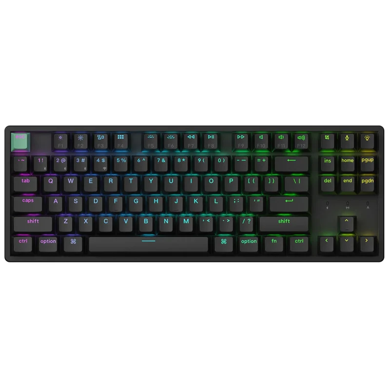 Keychron K8 HE Standard Version TKL Wireless Magnetic Switch Custom Keyboard - Black (Gateron Double-Rail Magnetic Nebula Switch) (K8H-J1)