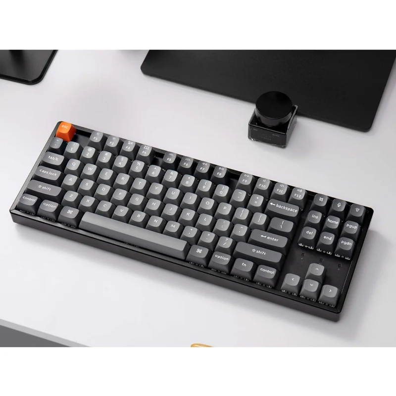 Keychron K8 Max QMK Fully Assembled White Backlight TKL Wireless Mechanical Keyboard - Black (Super Brown Switch, Super Red Switch)