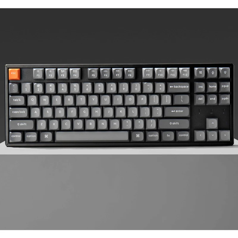 Keychron K8 Max QMK Fully Assembled White Backlight TKL Wireless Mechanical Keyboard - Black (Super Brown Switch, Super Red Switch)
