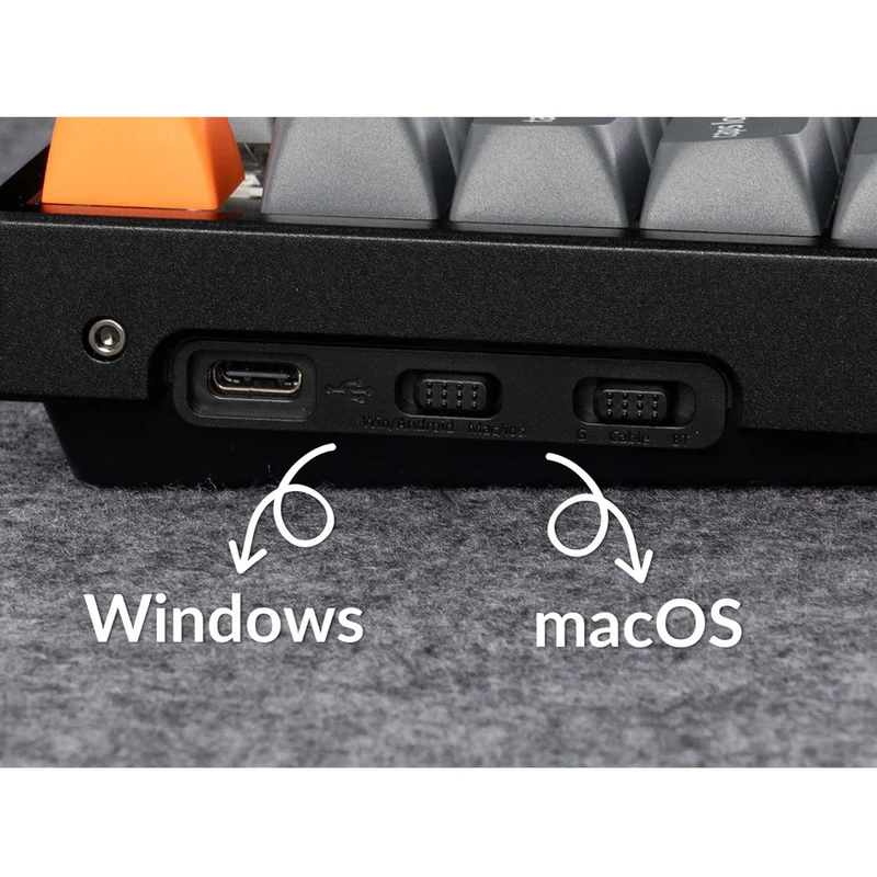 Keychron K8 Max QMK Fully Assembled White Backlight TKL Wireless Mechanical Keyboard - Black (Super Brown Switch, Super Red Switch)