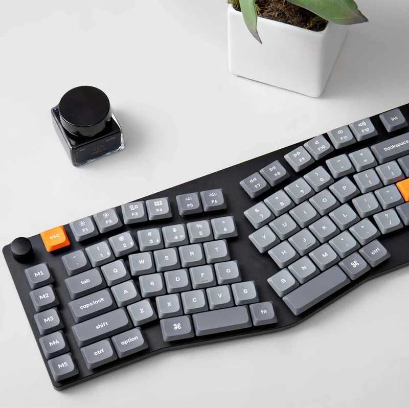 Keychron K15 Max QMK RGB Hot-Swappable 75% Alice Wireless Custom Mechanical Keyboard (Low Profile Gateron Mechanical Red Switch, Low Profile Gateron Mechanical Blue Switch, Low Profile Gateron Mechanical Brown Switch)